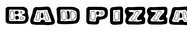 Bad Pizza font preview